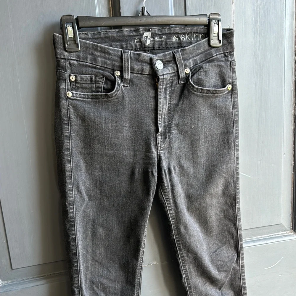 7 For All Mankind Grey Skinny Jeans - Picture 1 of 1